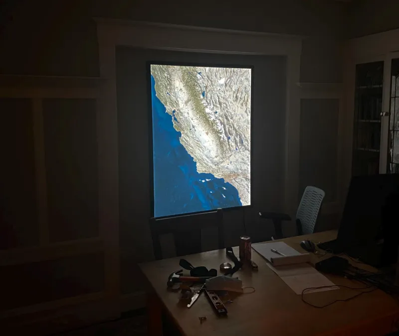 California Backlit Map, 3x4 ft.