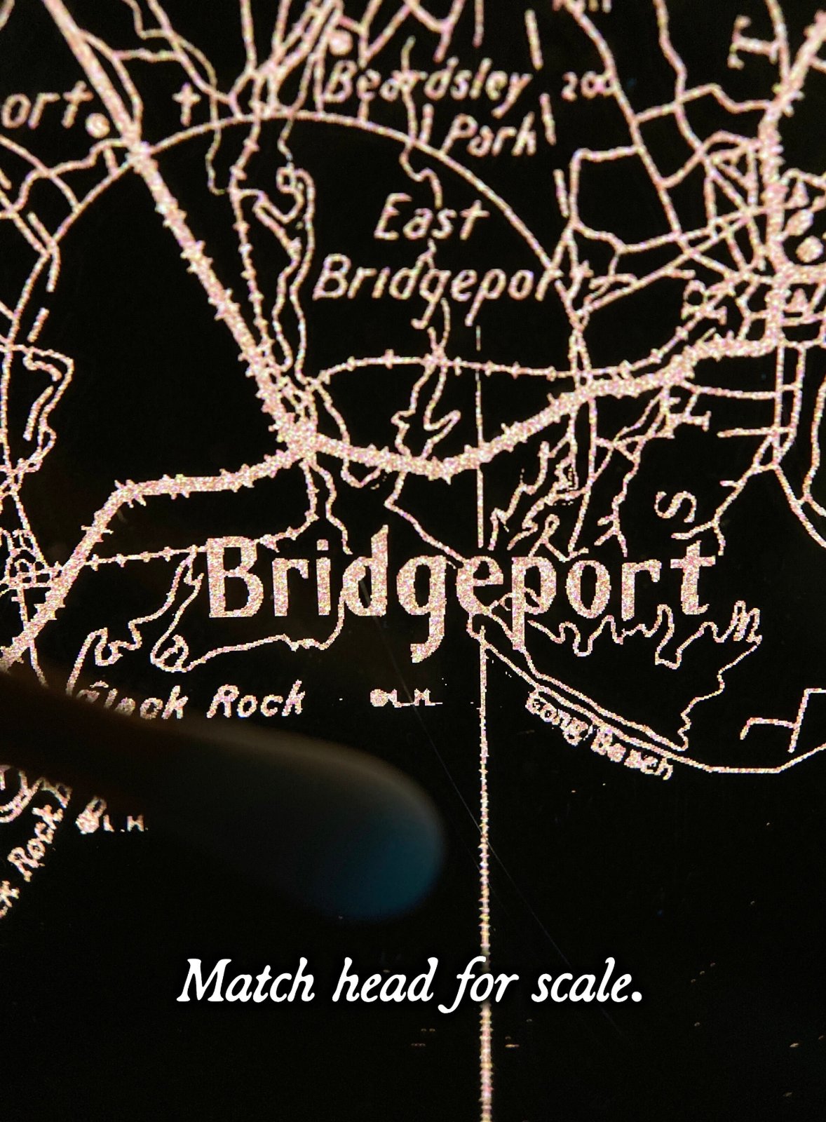 Backlit Connecticut & Massachusetts Map — photo 3