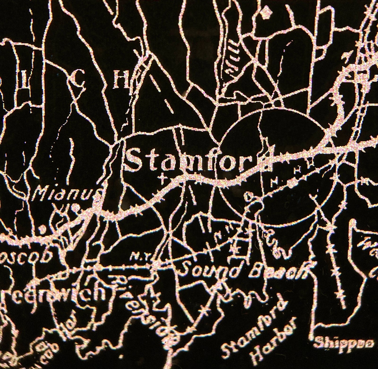 Backlit Connecticut & Massachusetts Map — photo 4