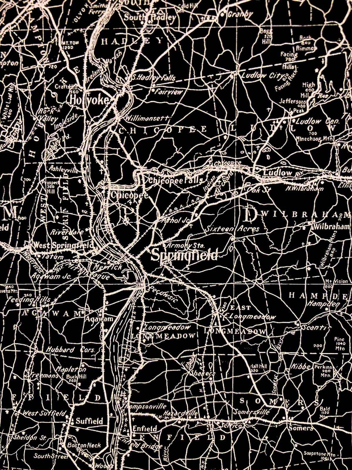 Backlit Connecticut & Massachusetts Map — photo 5