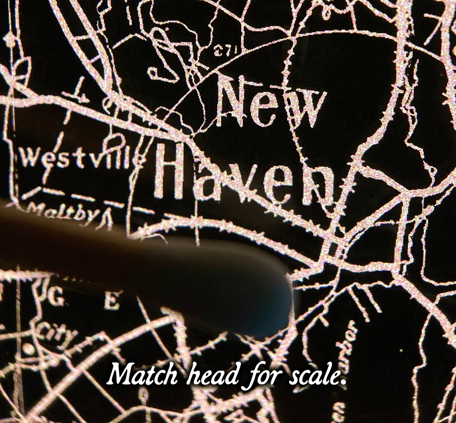 Backlit Connecticut & Massachusetts Map — photo 8