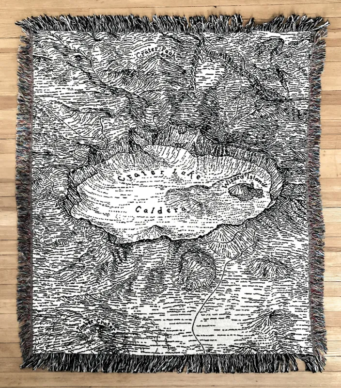 Crater Lake, Oregon Map Blanket