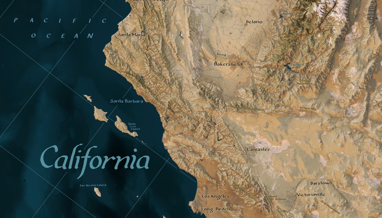 Hand-Lettered California Map Print — photo 3