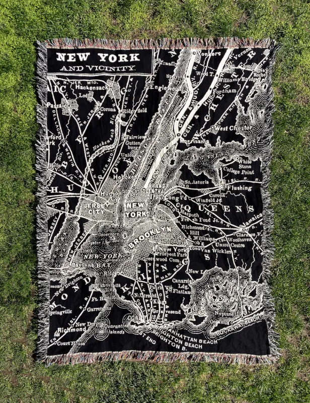 New York City Map Blanket