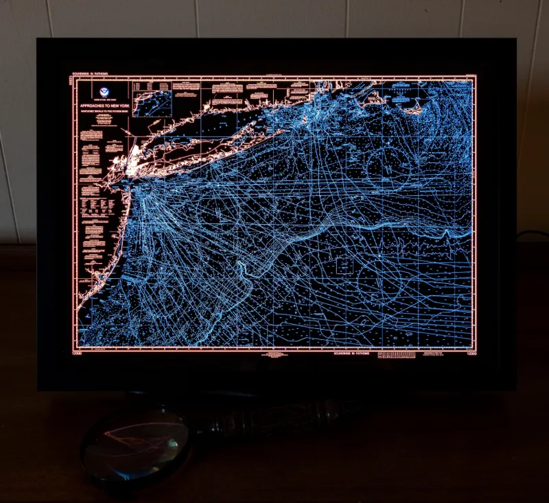 Backlit New York Nautical Map