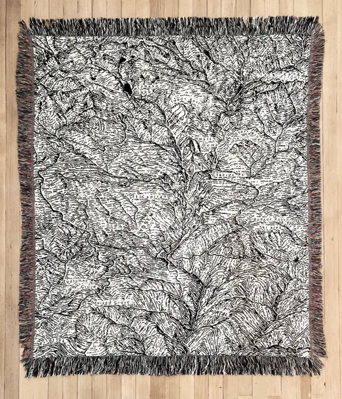 Yosemite Valley, California Map Blanket